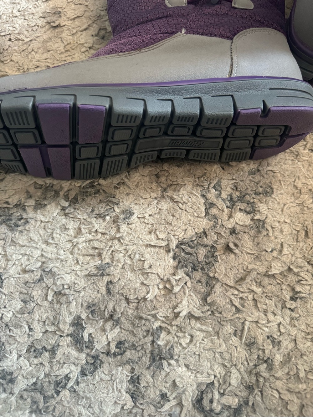 Khombu Purple and Gray Insulated Winter Boots - Picture 4 of 5